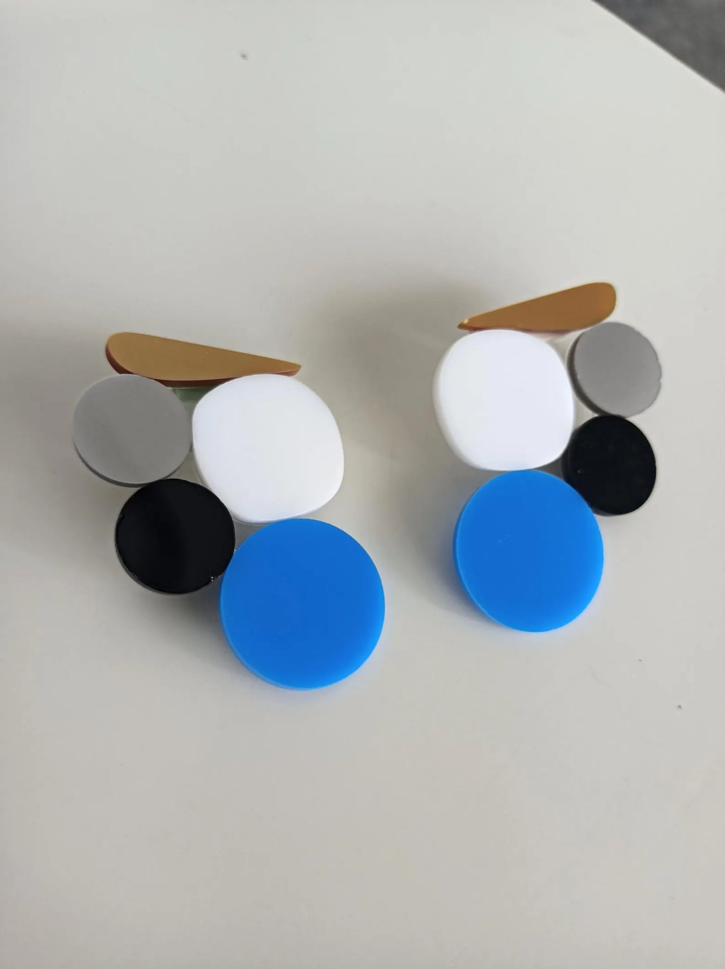 Blue Acrylic Bubble Earrings