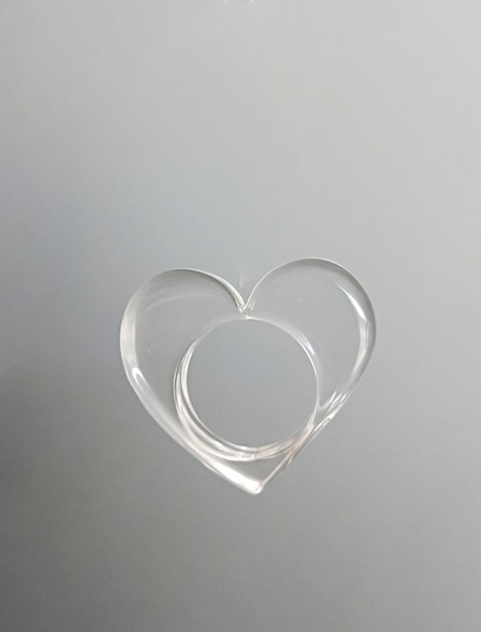 Lucite Heart Ring
