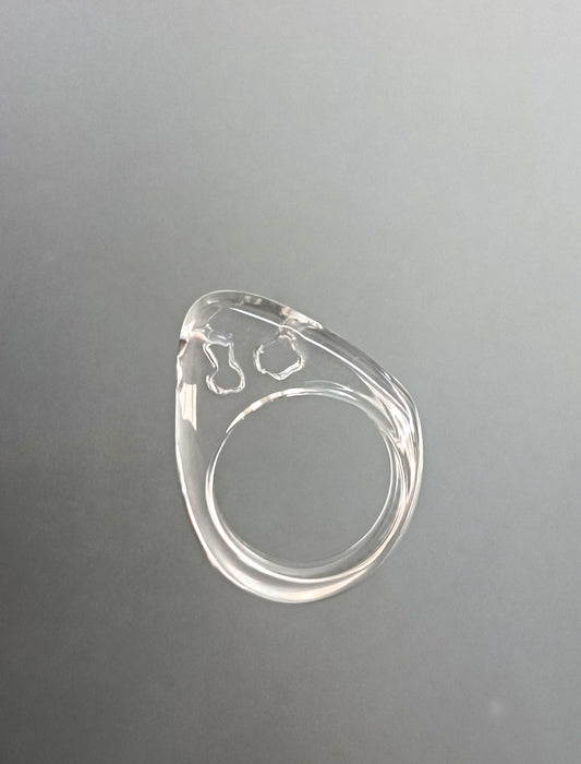 Clear Acrylic Ring Abstract