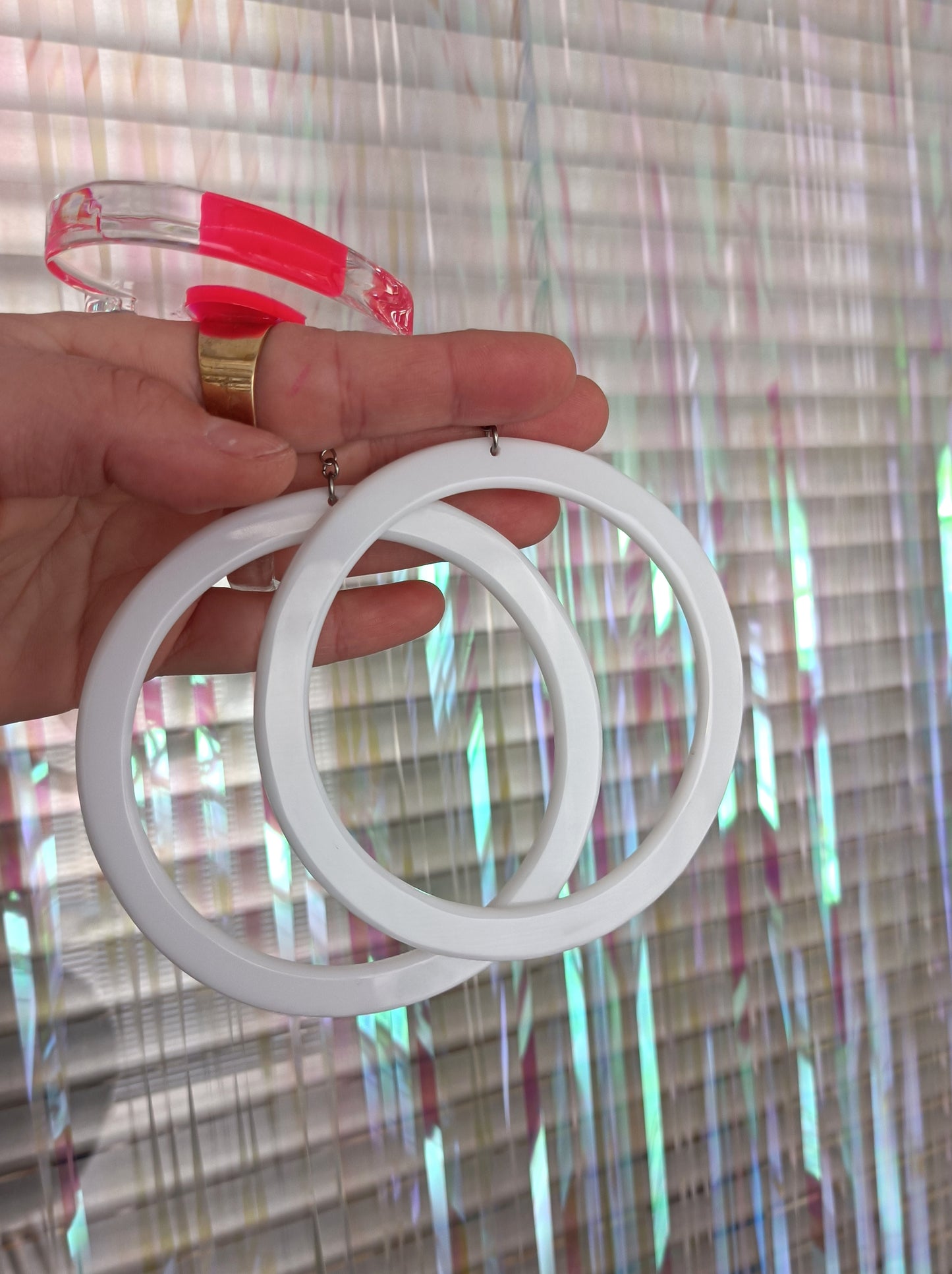 Huge Acrylic Hoop Earrings