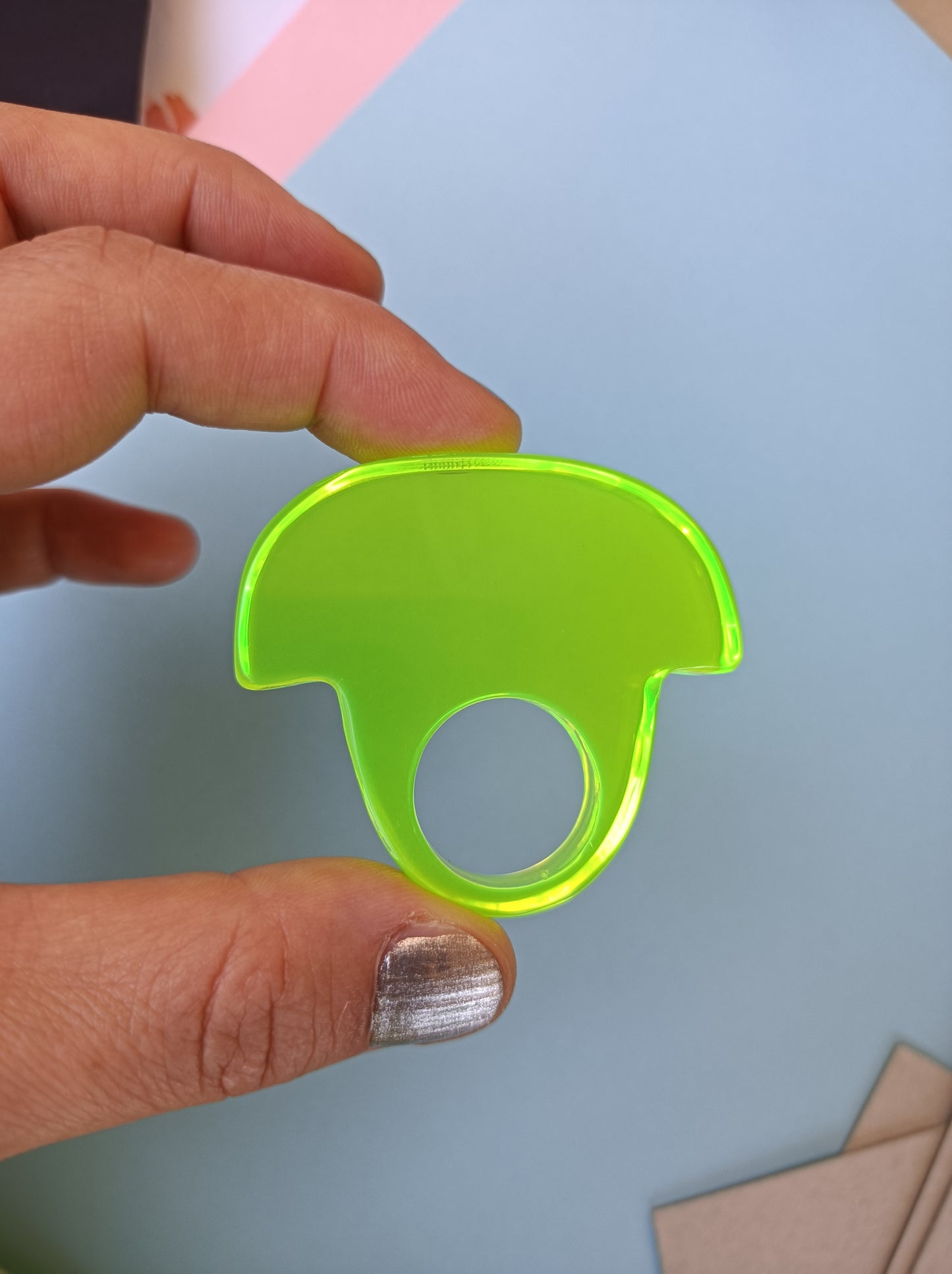 Huge Neon Acrylic Statement Ring