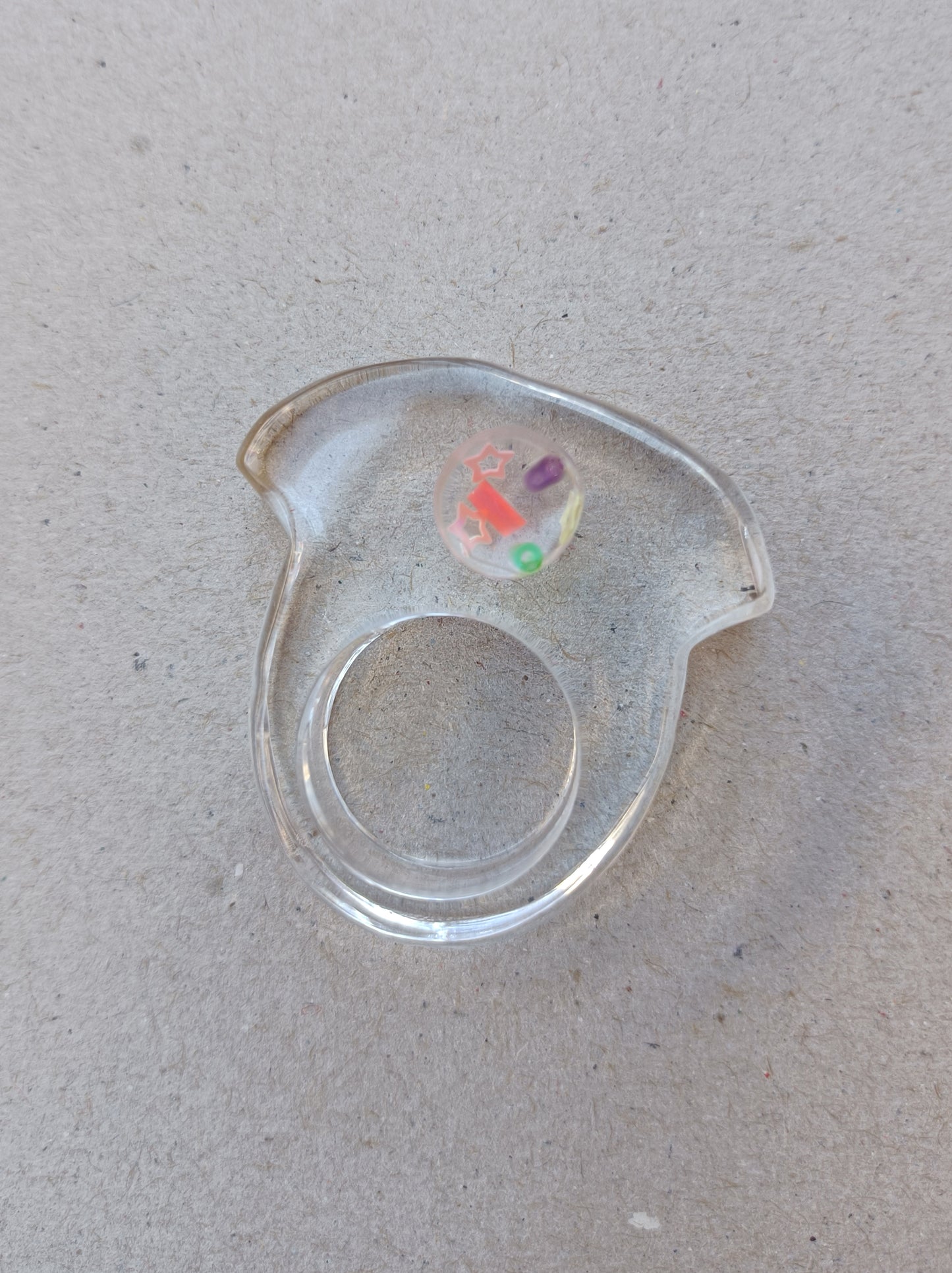 Memphis Style Acrylic Fashion Ring