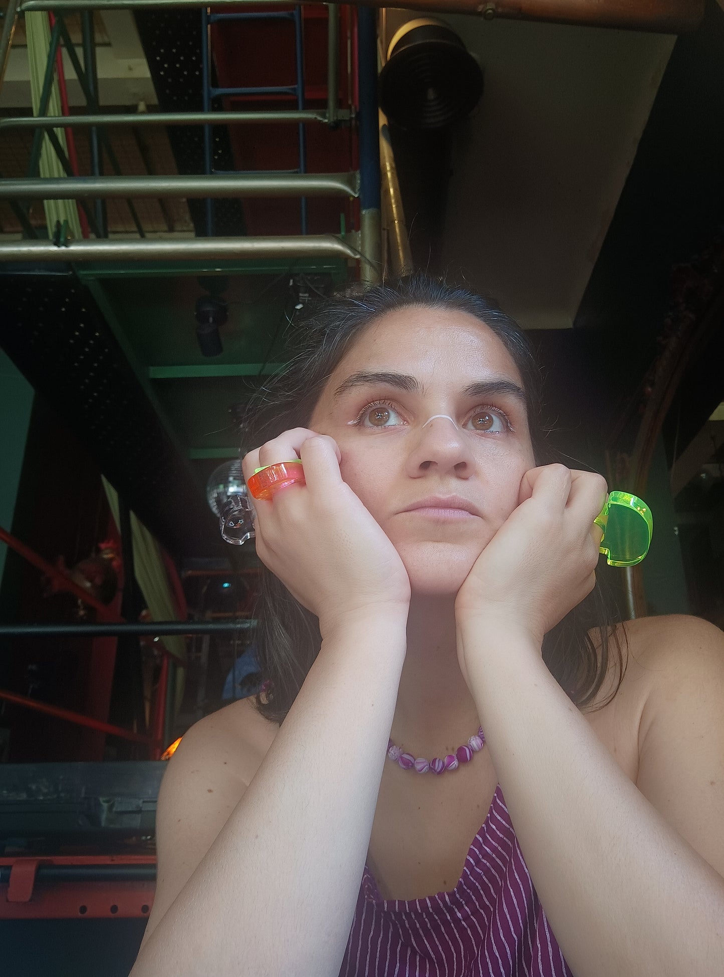 Huge Neon Acrylic Statement Ring