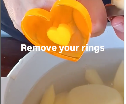 Neon Orange Heart Ring