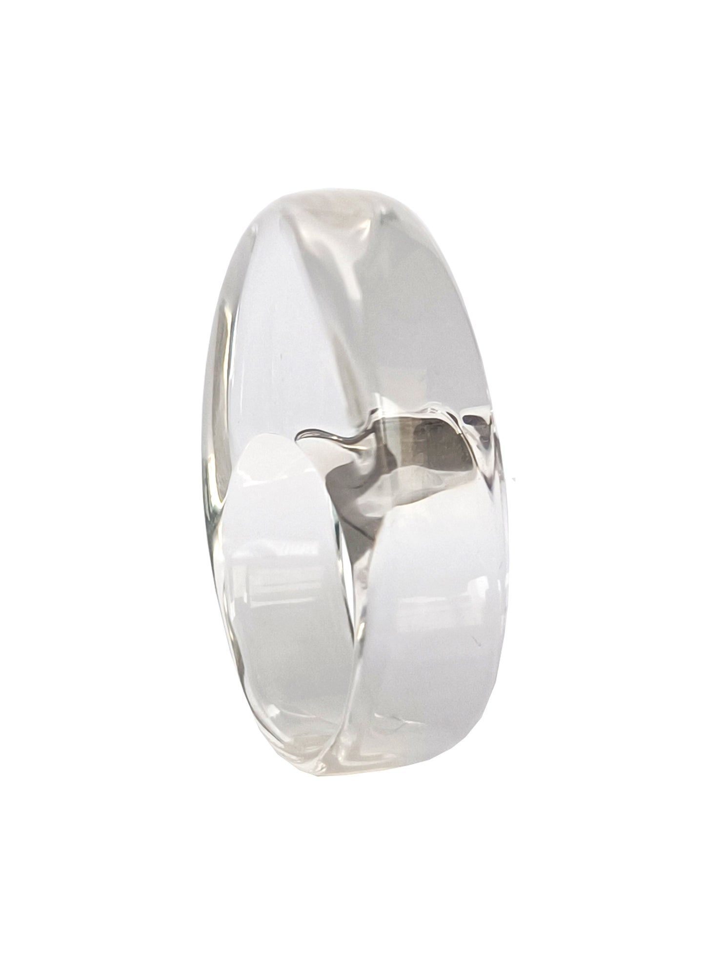 Klarer Acrylring, ovaler kräftiger transparenter Ring, Lucite-Statement-Ring
