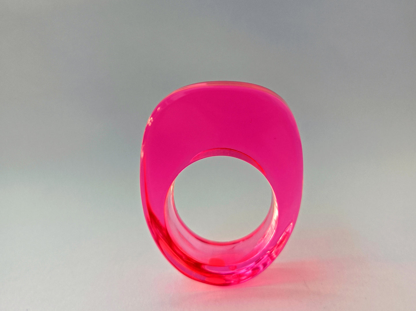 Neon Fuchsia Acrylic Ring