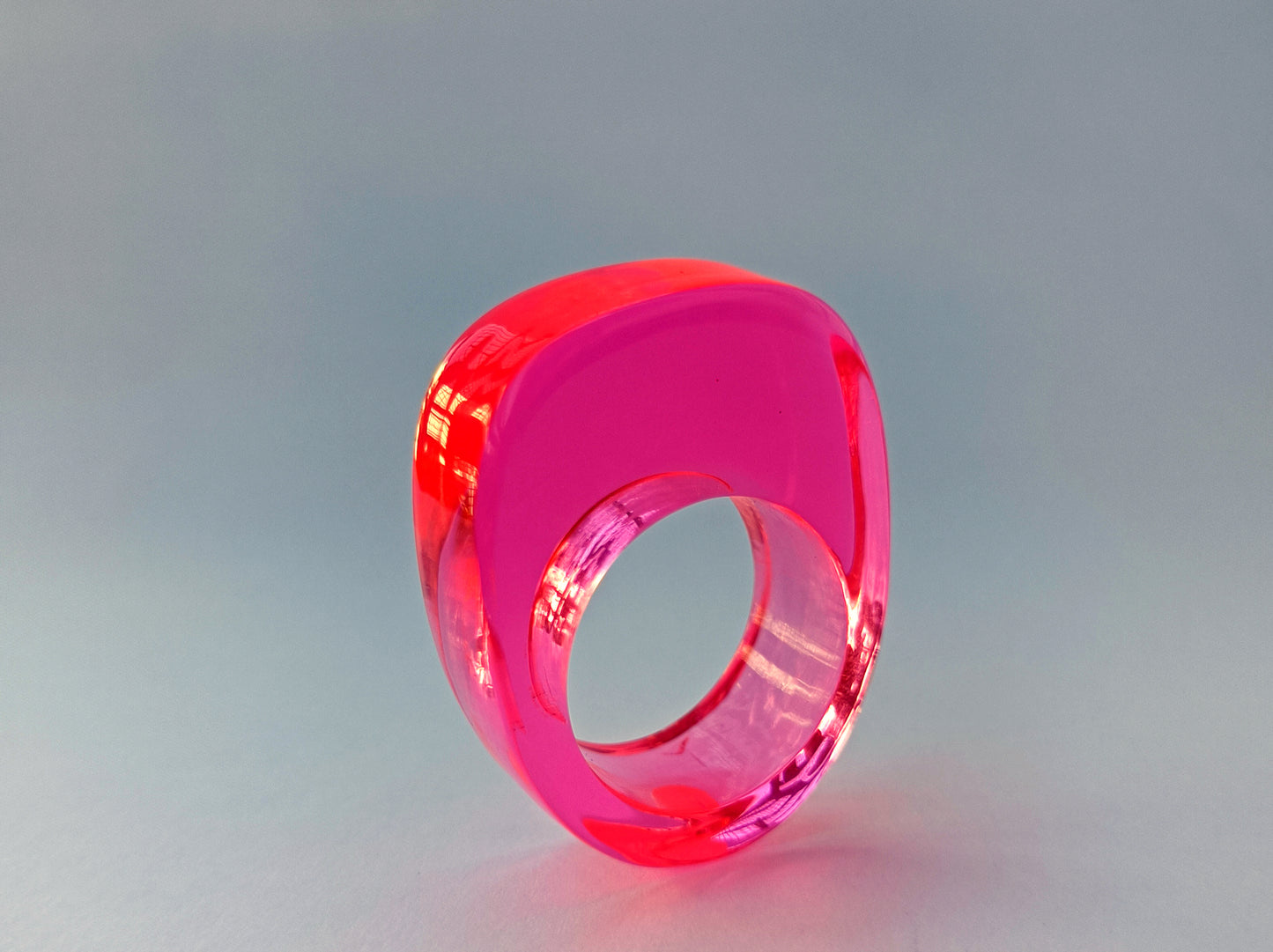 Neon Fuchsia Acrylic Ring