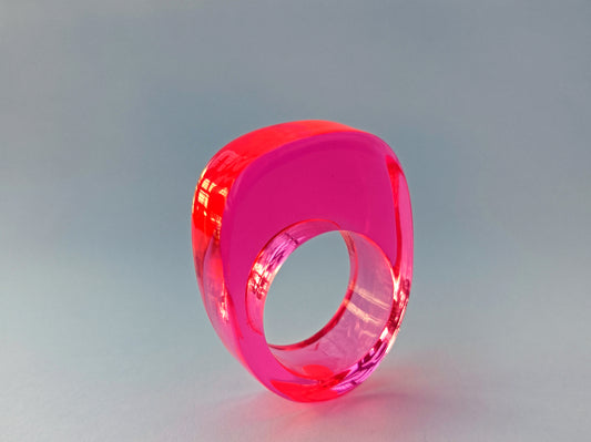 Neon Fuchsia Acrylic Ring