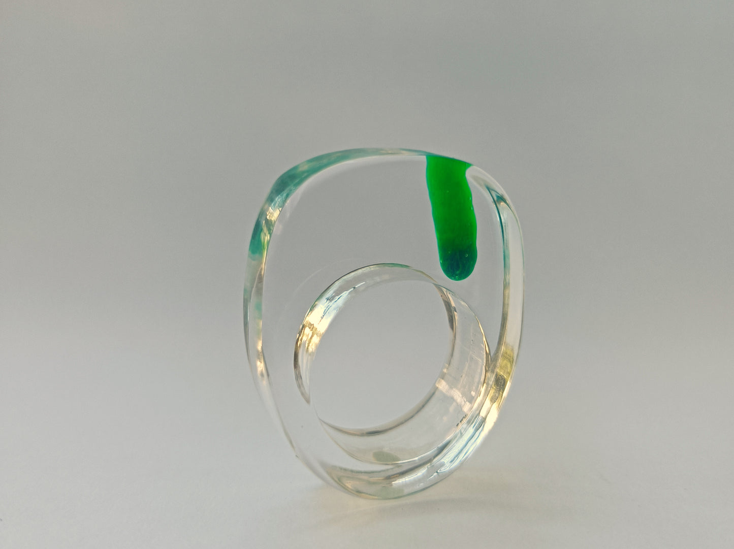 Handmade Sculptural Plexiglass Statement Ring