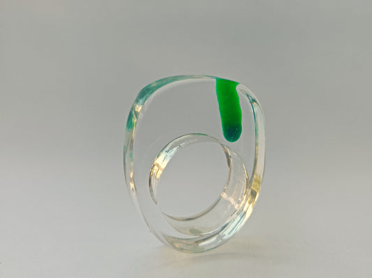 Handmade Sculptural Plexiglass Statement Ring