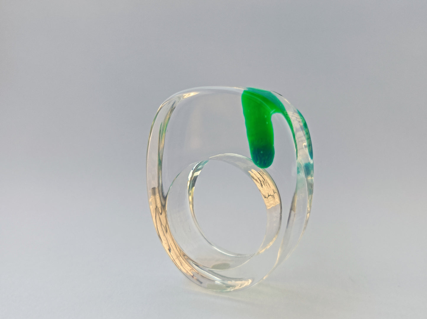 Handmade Sculptural Plexiglass Statement Ring