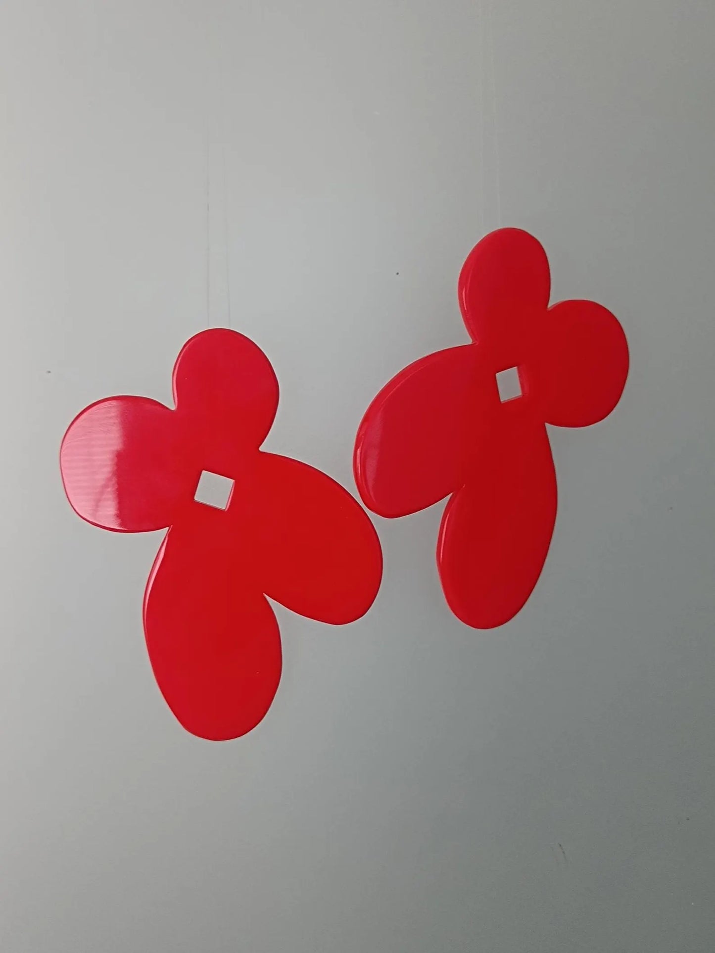 Boucles d'oreilles Acrylique Orange Fuschia Néon