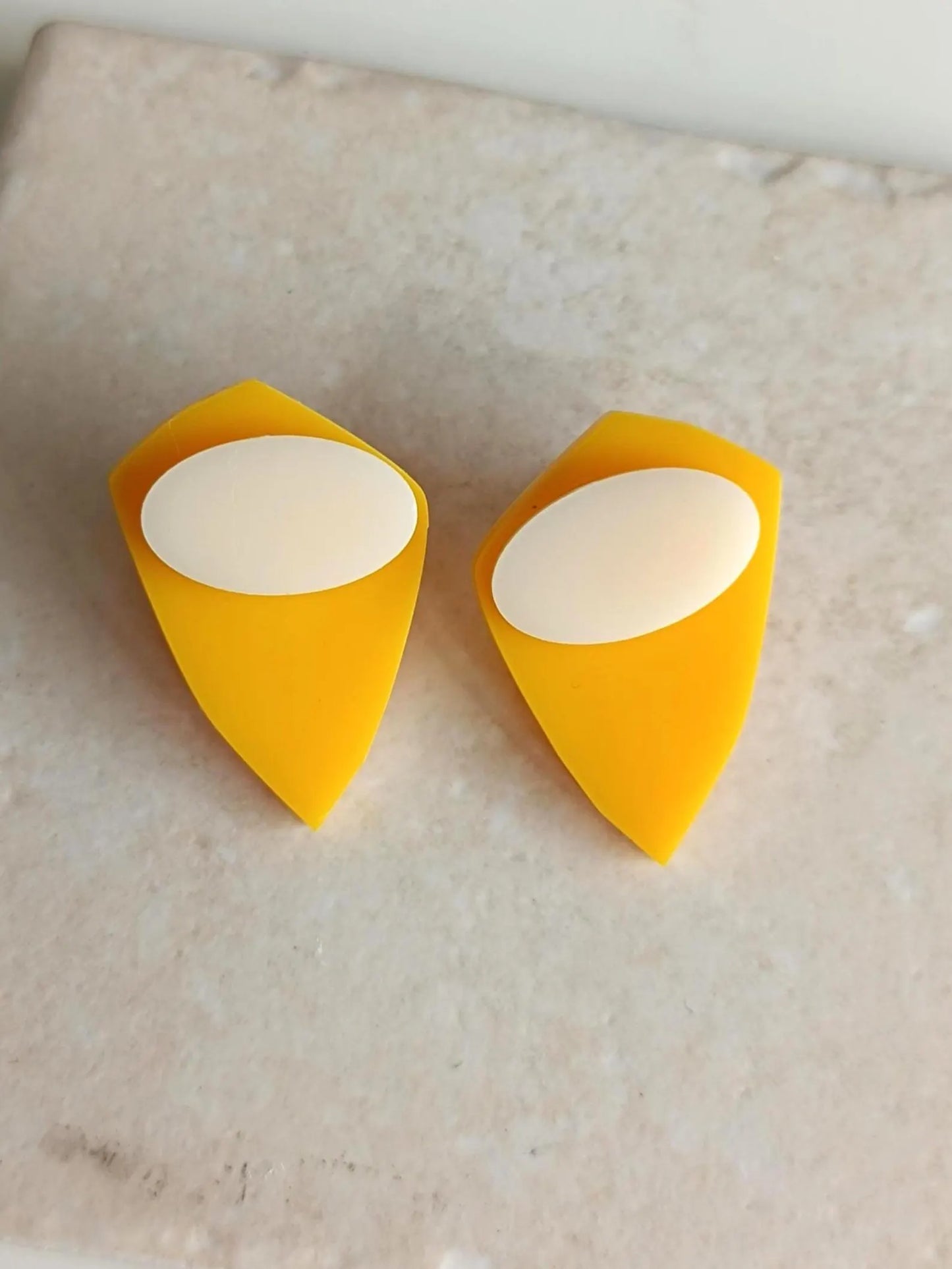 Yellow Acrylic Stud Earrings