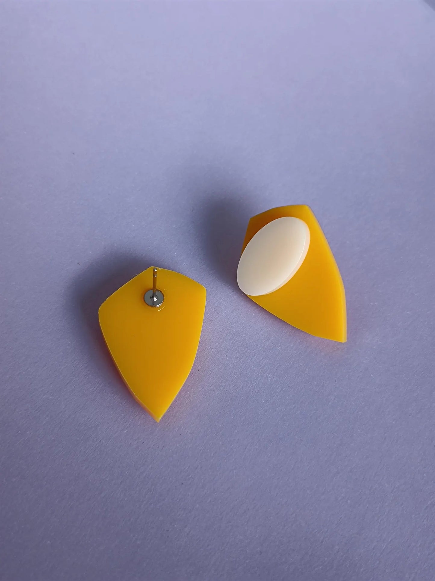 Yellow Acrylic Stud Earrings