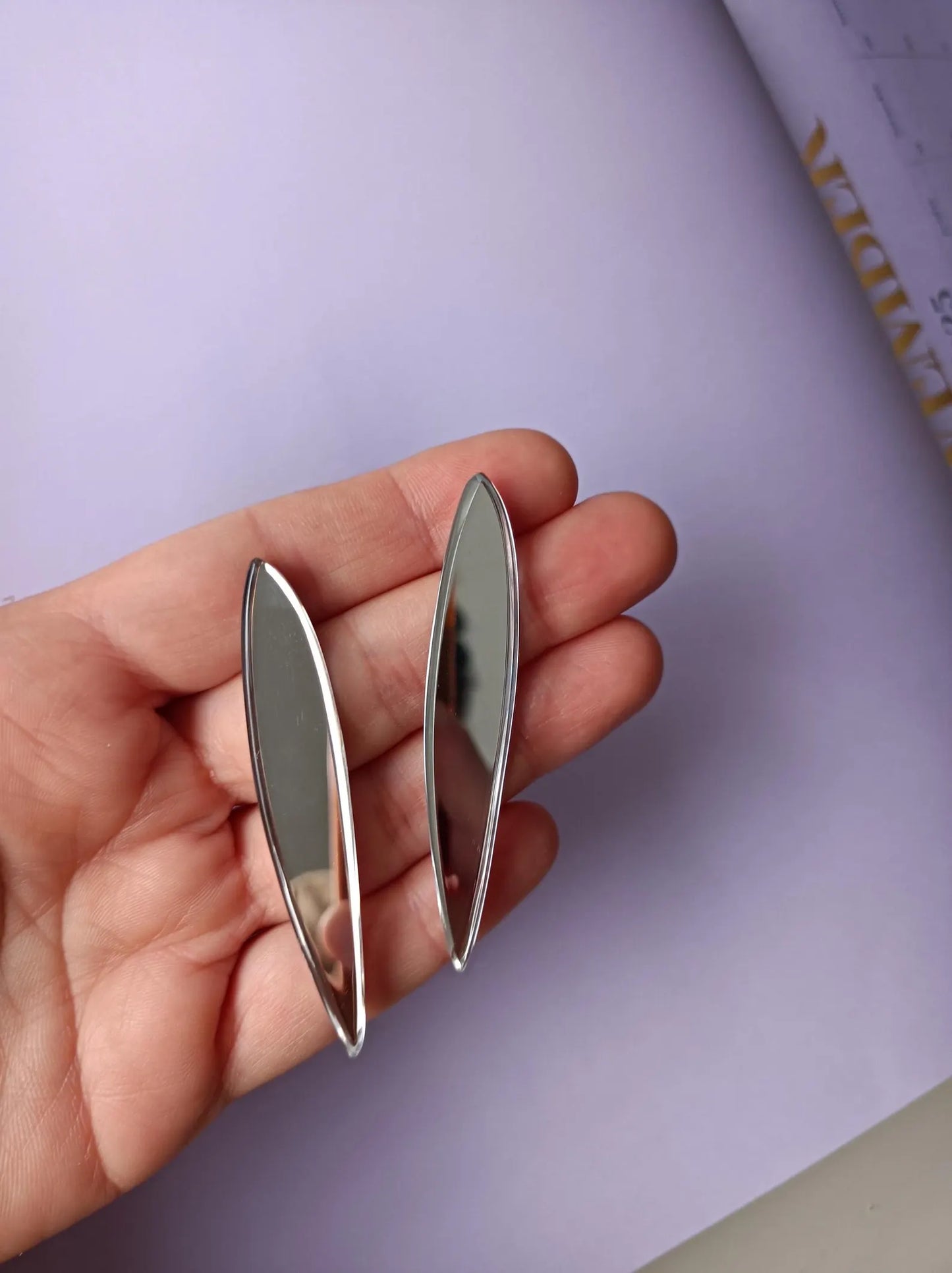 Boucles d'oreilles Acrylique Orange Fuschia Néon