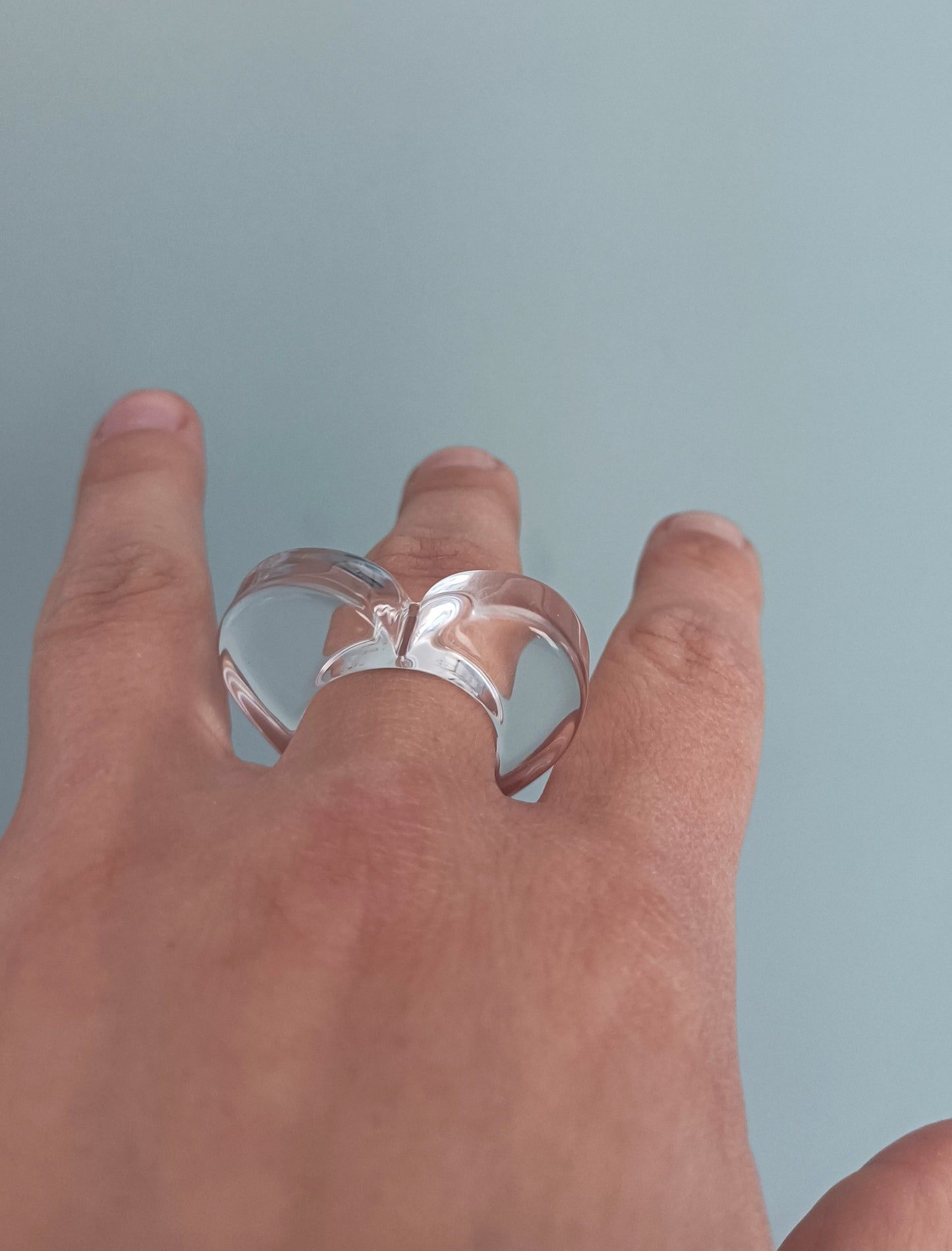 Lucite Heart Ring