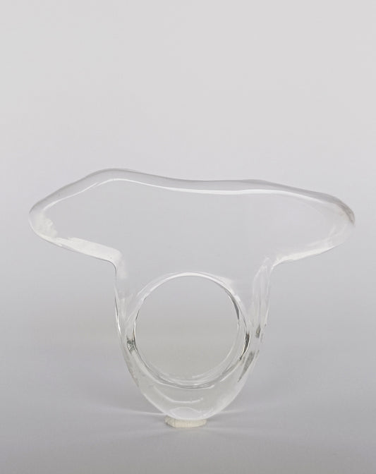 Anneau large clair, grand anneau acrylique, anneau transparent audacieux, anneau de déclaration Lucite