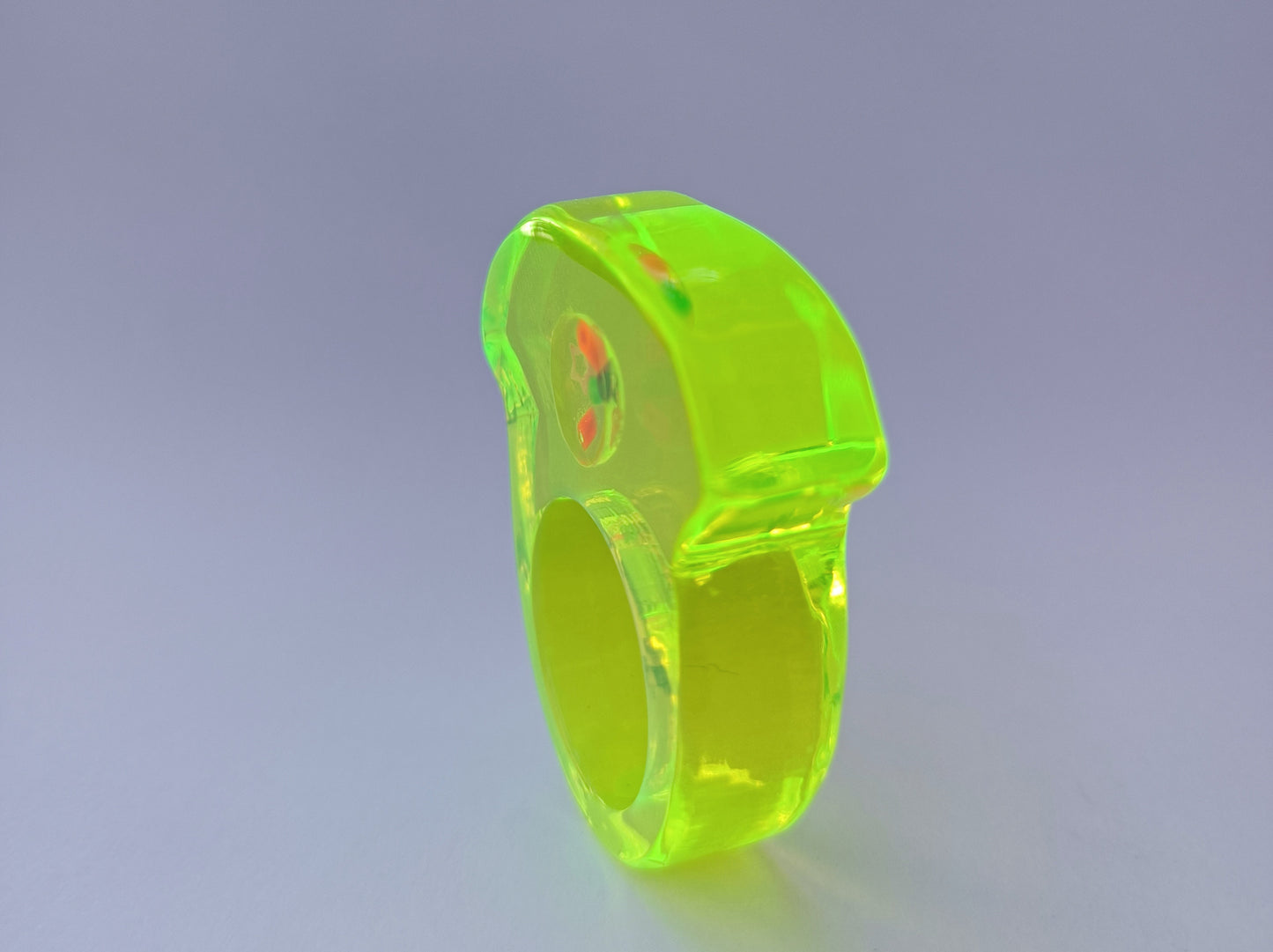 Handmade Memphis Style Acrylic Statement Ring